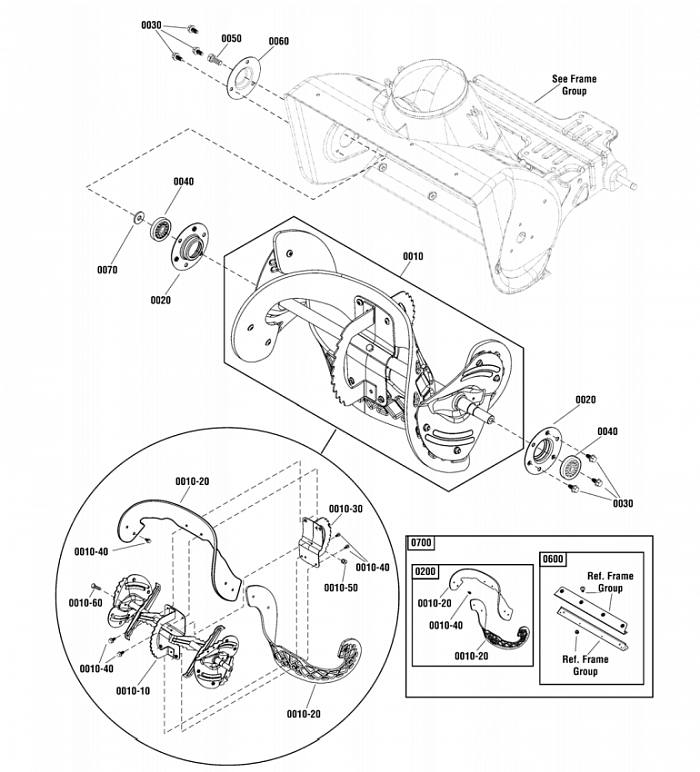 9 ДЕТАЛИ ШНЕКА СНЕГОУБОРЩИК CHAMPION ST885S 