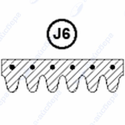 Ремень 1200 J6 (черный) Electrolux 1240210102 1.11.000.67