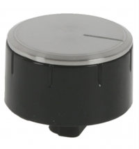 Ручка конфорки газовой варочной панели, чёрная/стальная Bosch 10007920